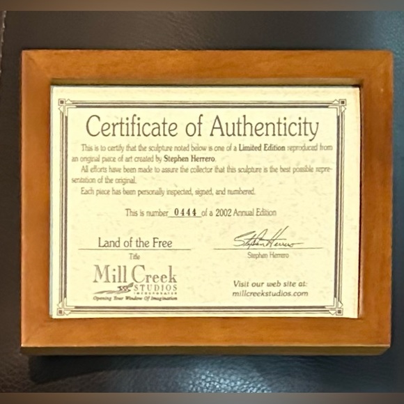 9/11 “Land of the Free” Mill Creek Bald Eagle  Commemorative by Stephen Herrero - Picture 11 of 12